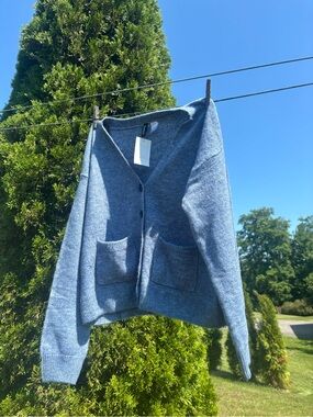 Blue Cardigan Sweater